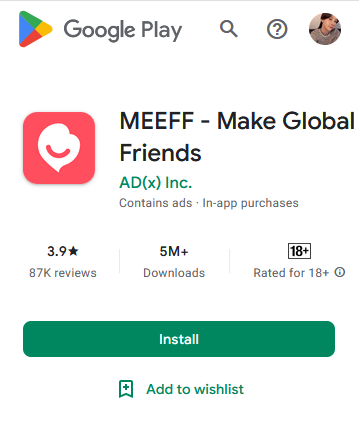 Aplikasi Mencari Teman Korea yang Paling Banyak Diunduh - 6 4 MEEFF Make Global Friends chat apk image 5